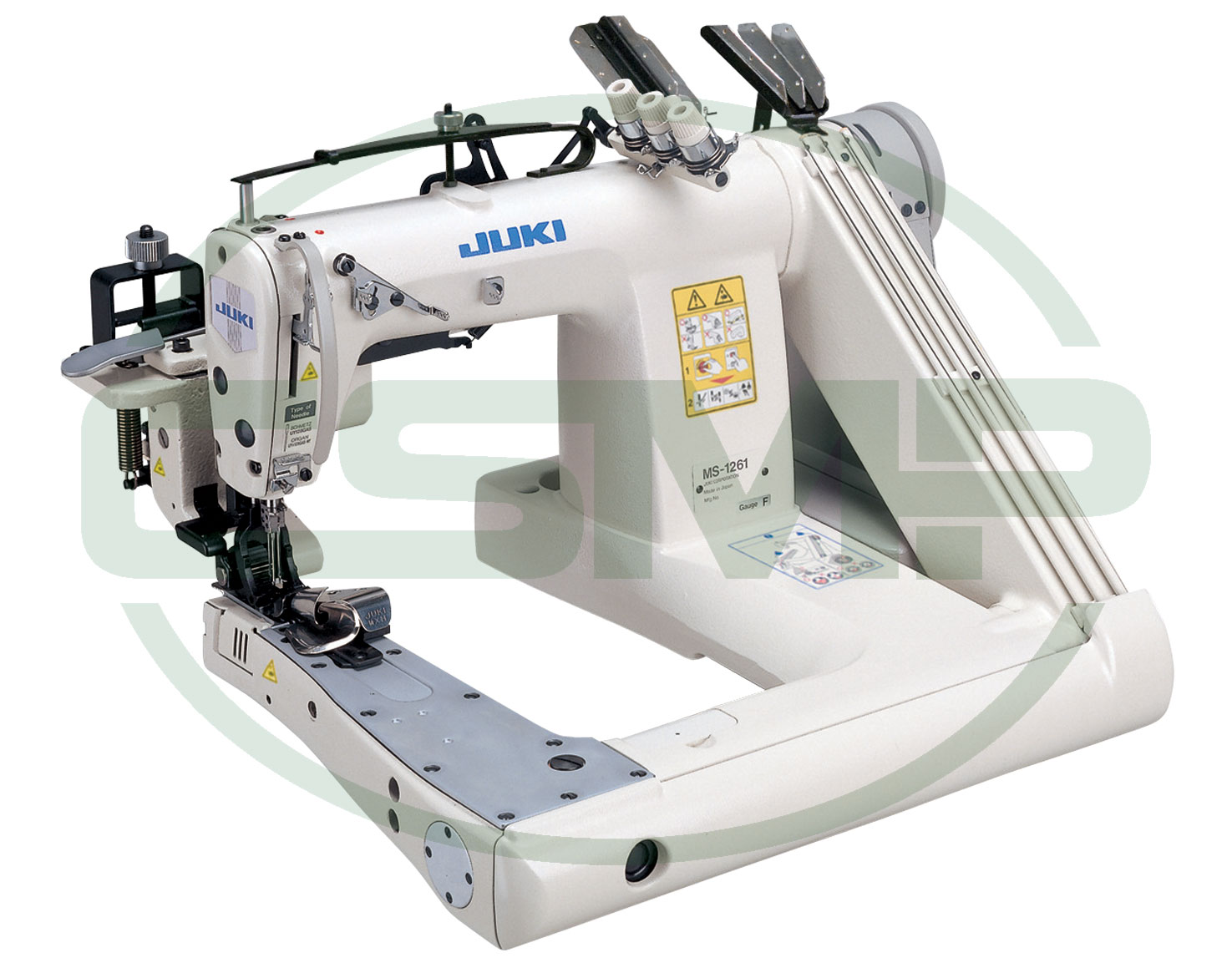JUKI MS-1190D/V046R 2 NEEDLE FEED OFF THE ARM + PULLER FEED DOUBLE CHAINSTITCH MACHINE